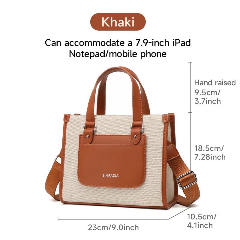 SIMRADIA Fashion Canvas Luxury Handbags Bags for Women Custom Logo Designer Bags Travel Women'S Handbags Outdoor Crossbody Bag - MCROONS.COM