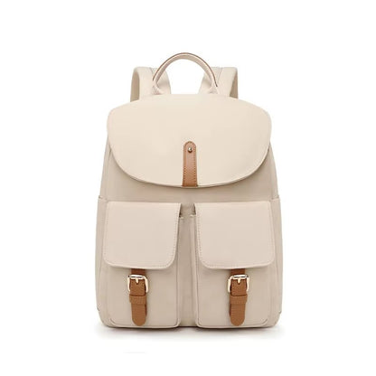 Simradia Fashionable 14 Inch Ladies' Laptop Backpack Waterproof PVC Leather with Zipper Closure Polyester Lining for Outdoor - MCROONS.COM