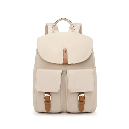 Simradia Fashionable 14 Inch Ladies' Laptop Backpack Waterproof PVC Leather with Zipper Closure Polyester Lining for Outdoor - MCROONS.COM