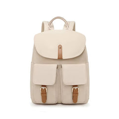 Simradia Fashionable 14 Inch Ladies' Laptop Backpack Waterproof PVC Leather with Zipper Closure Polyester Lining for Outdoor