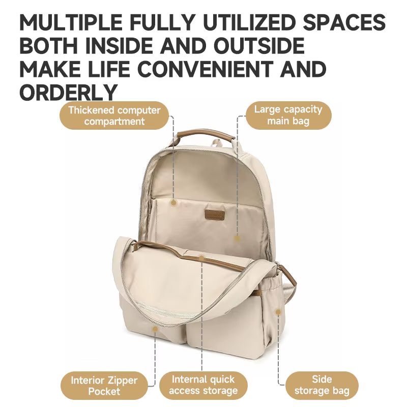 Simradia Lightweight Oxford Multifunctional Backpack for Women 14 Inch Laptop Schoolbag for Girl Lady Travel Backpack - MCROONS.COM