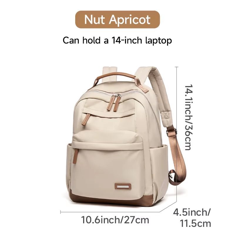 Simradia Oxford Waterproof Lady Backpack 14 Inch Laptop Backpacks for Women Simple Travel Bag School Backpack for Girls - MCROONS.COM