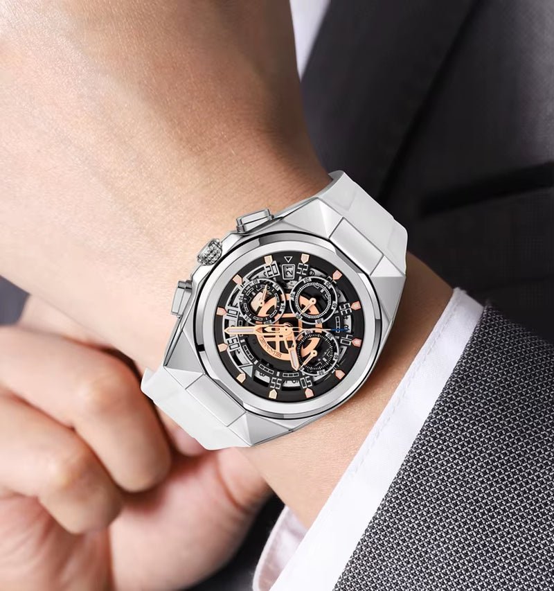 SKMEI Wholesale Luxury Silica Skeleton Analog Wrist Quartz Watch for Men Wristwatches Reloj Para Hombre - MCROONS.COM