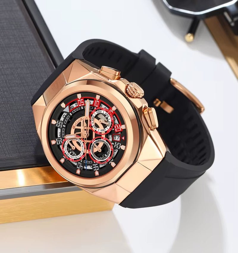 SKMEI Wholesale Luxury Silica Skeleton Analog Wrist Quartz Watch for Men Wristwatches Reloj Para Hombre - MCROONS.COM