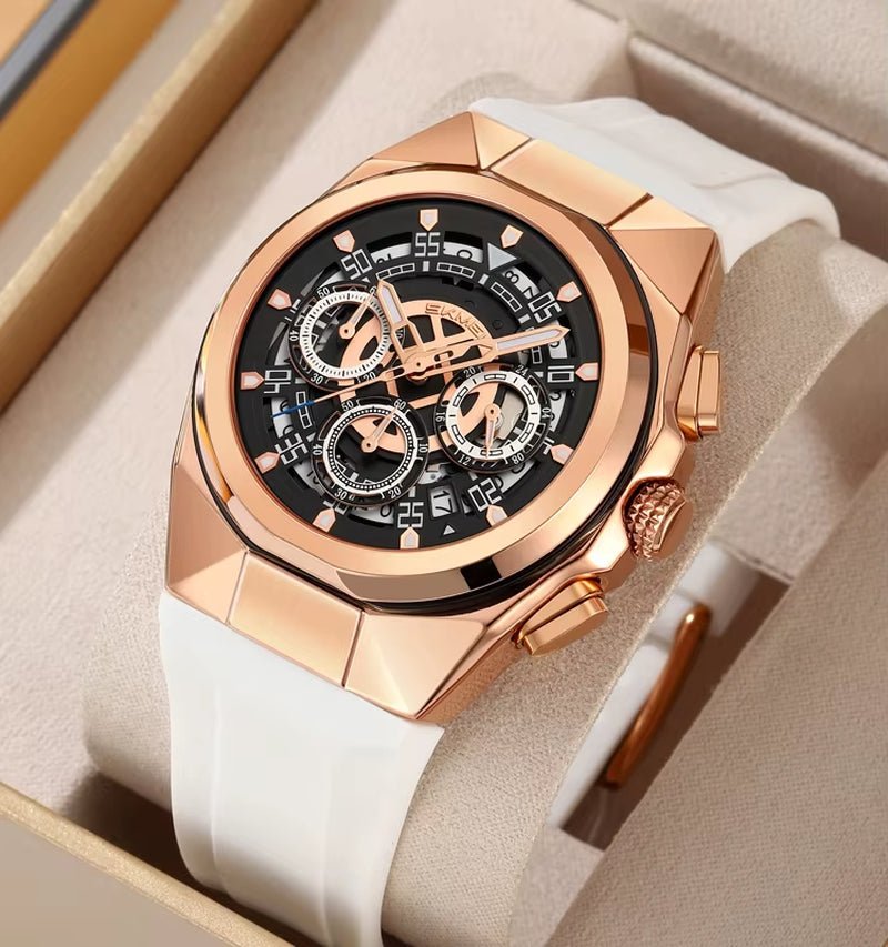 SKMEI Wholesale Luxury Silica Skeleton Analog Wrist Quartz Watch for Men Wristwatches Reloj Para Hombre - MCROONS.COM