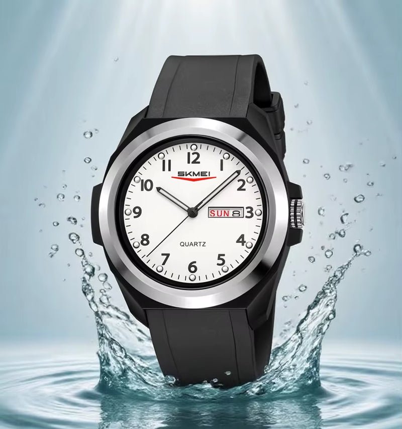 Stainless Steel Circle Plastic Strap Men Large Case Wholesale Factory Customize Your Logo Analog Watch for Men - MCROONS.COM