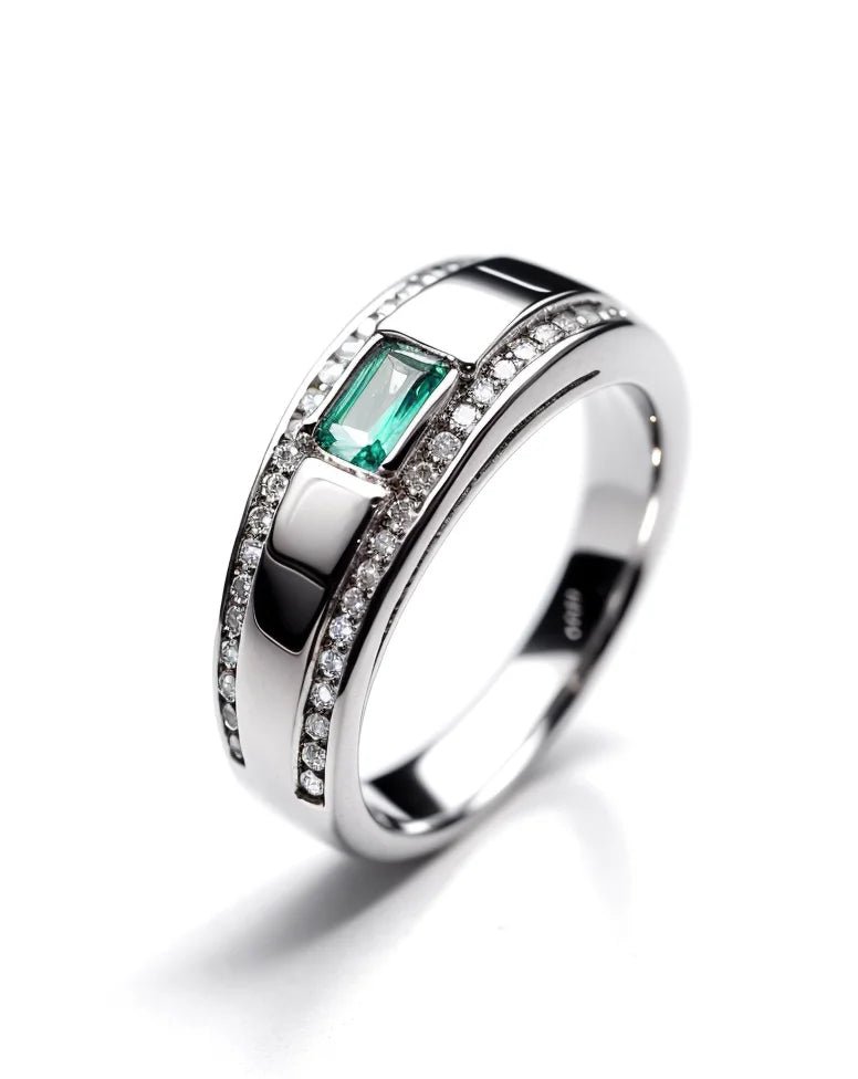 Stylish Rhodium Plated Fine Jewelry for Women Fashionable Rings & Pendants & Charms with Zircon for Parties - MCROONS.COM