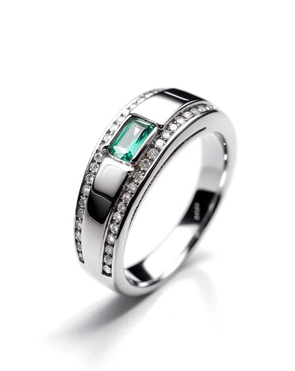 Stylish Rhodium Plated Fine Jewelry for Women Fashionable Rings & Pendants & Charms with Zircon for Parties - MCROONS.COM