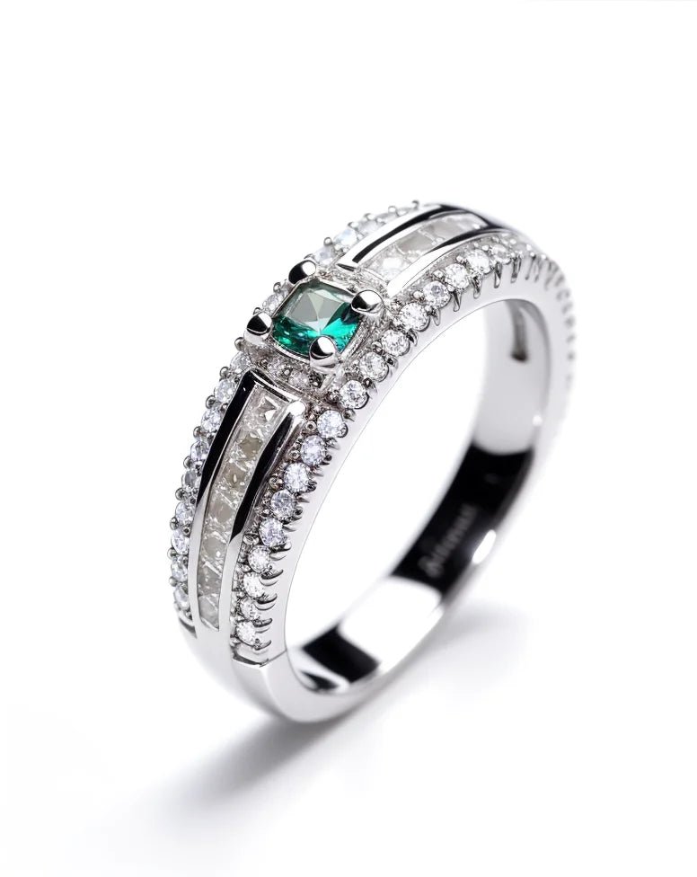 Stylish Rhodium Plated Fine Jewelry for Women Fashionable Rings & Pendants & Charms with Zircon for Parties - MCROONS.COM