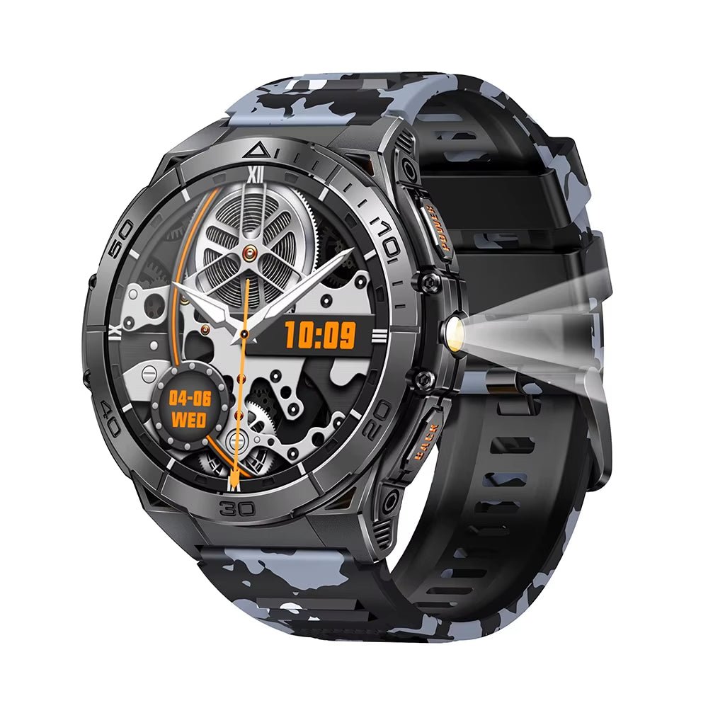 TKYUAN 2025 Military - Grade Durable Smartwatch with Amoled Screen 600Mah Battery Flashlight Fitness Tracker Sport Smart Watch - MCROONS.COM