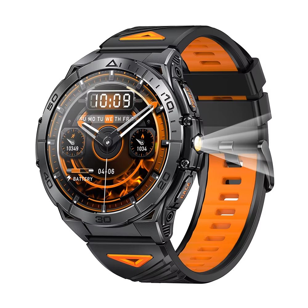 TKYUAN 2025 Military - Grade Durable Smartwatch with Amoled Screen 600Mah Battery Flashlight Fitness Tracker Sport Smart Watch - MCROONS.COM