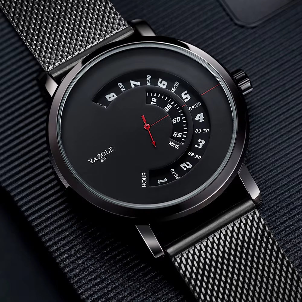 Top Ranking Leisure Spinning Rotate Windows Metal Steel Mens Quartz Watch Waterproof Custom Wristwatches Relojes Wholesale - MCROONS.COM