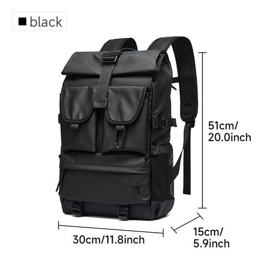 Top Rollong Expandable 28L Outdoor Backpacks Hiking Expedition Travel Backpacks Oxford 17.3 Inch Laptop Backpack for Men - MCROONS.COM