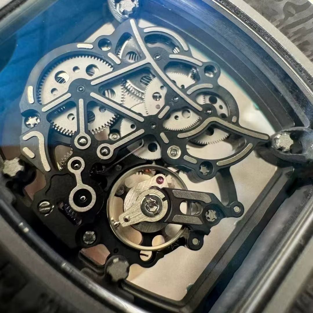 Tourbillon Watch Abu Dhabi NTPT Carbon Fiber Raw Material Case High Quality Men'S Watch Luxury Mechanical Watch - MCROONS.COM