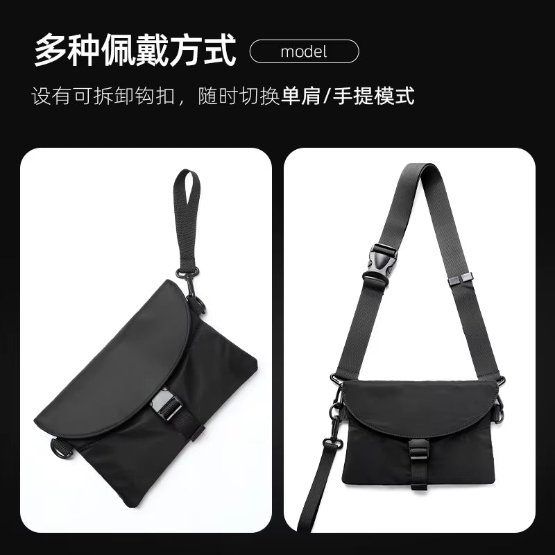 Trend Custom Logo Small Crossbody Bag Fashion Nylon Waist Bag for Men Waterproof Men'S Fanny Pack Sling Bags - MCROONS.COM