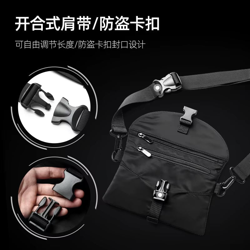 Trend Custom Logo Small Crossbody Bag Fashion Nylon Waist Bag for Men Waterproof Men'S Fanny Pack Sling Bags - MCROONS.COM