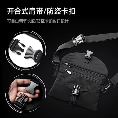 Trend Custom Logo Small Crossbody Bag Fashion Nylon Waist Bag for Men Waterproof Men'S Fanny Pack Sling Bags - MCROONS.COM