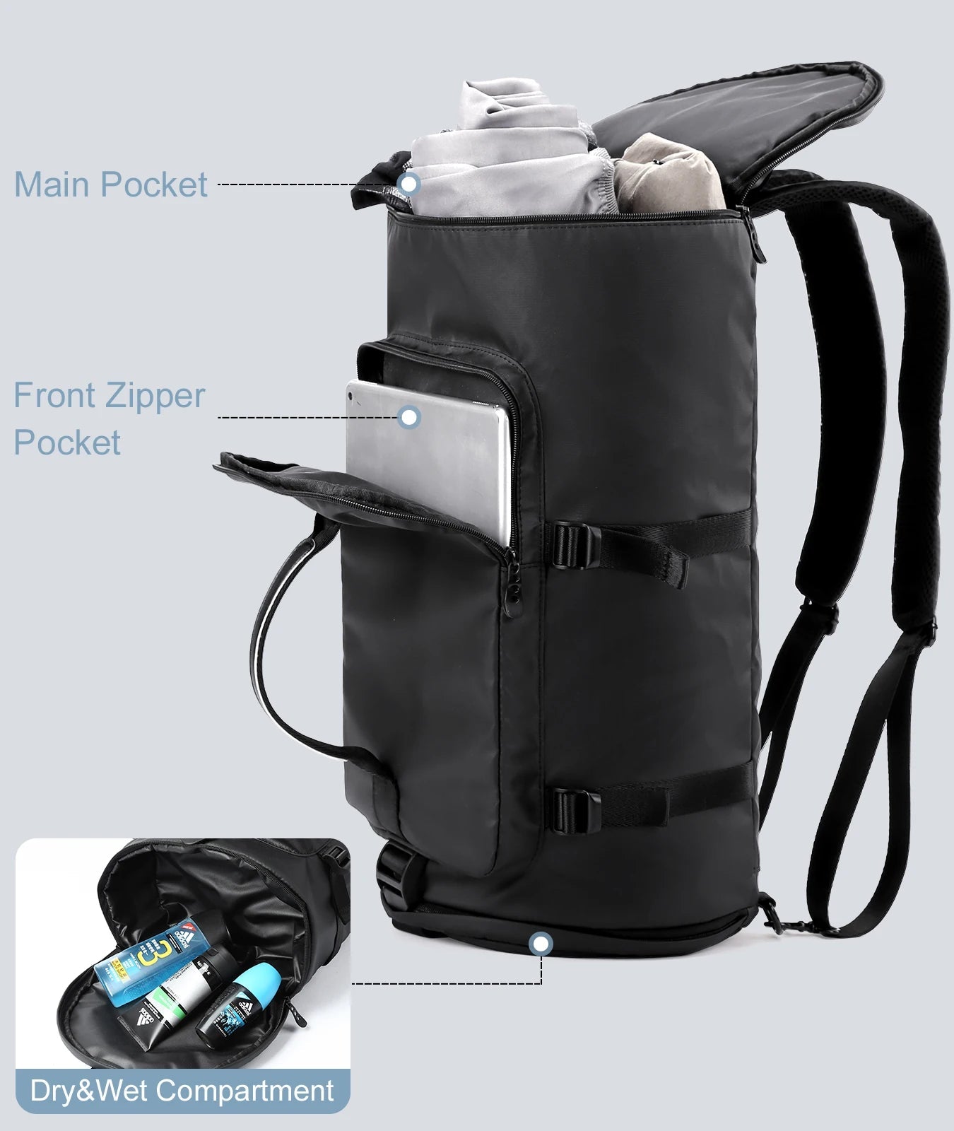 Unisex Fitness Gym Bag Mochilas Outdoor Travel Bag School Student Sports Backpack Bags - MCROONS.COM