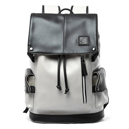Unisex PU Leather Laptop Bags for Men Travel Backpack Bags - MCROONS.COM