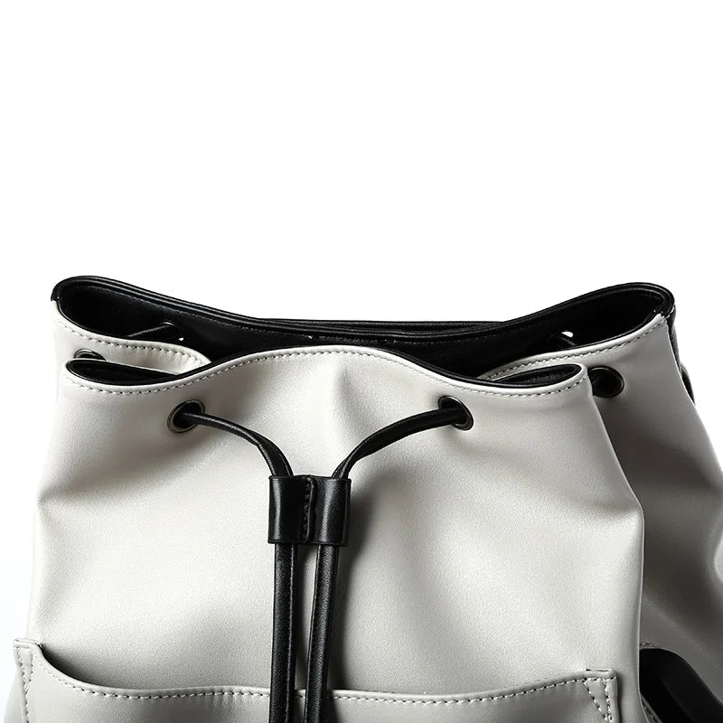 Unisex PU Leather Laptop Bags for Men Travel Backpack Bags - MCROONS.COM