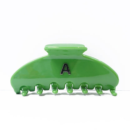 CANYUAN Personalized Custom Half-moon Metal logo B Acetate Large Hair Claw Cute Ladies Hair Accessories Claw Clips Customization