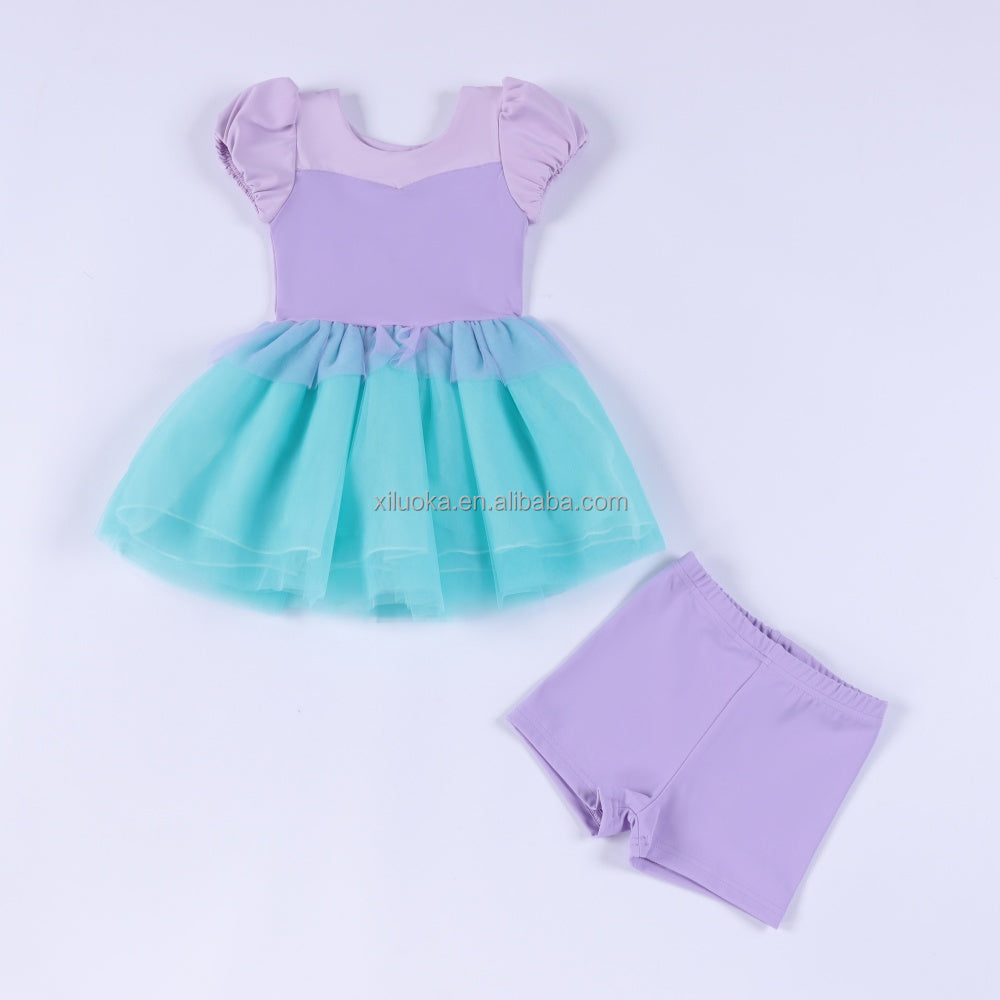 Girls Boutique Princess Dress Yoga Fabric Multi Layer Tulle Amusement Park Dance Wear Small Batch Custom