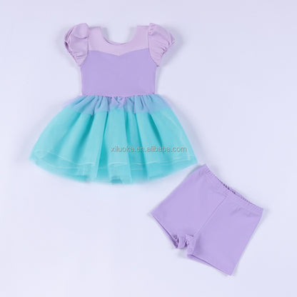 Girls Boutique Princess Dress Yoga Fabric Multi Layer Tulle Amusement Park Dance Wear Small Batch Custom