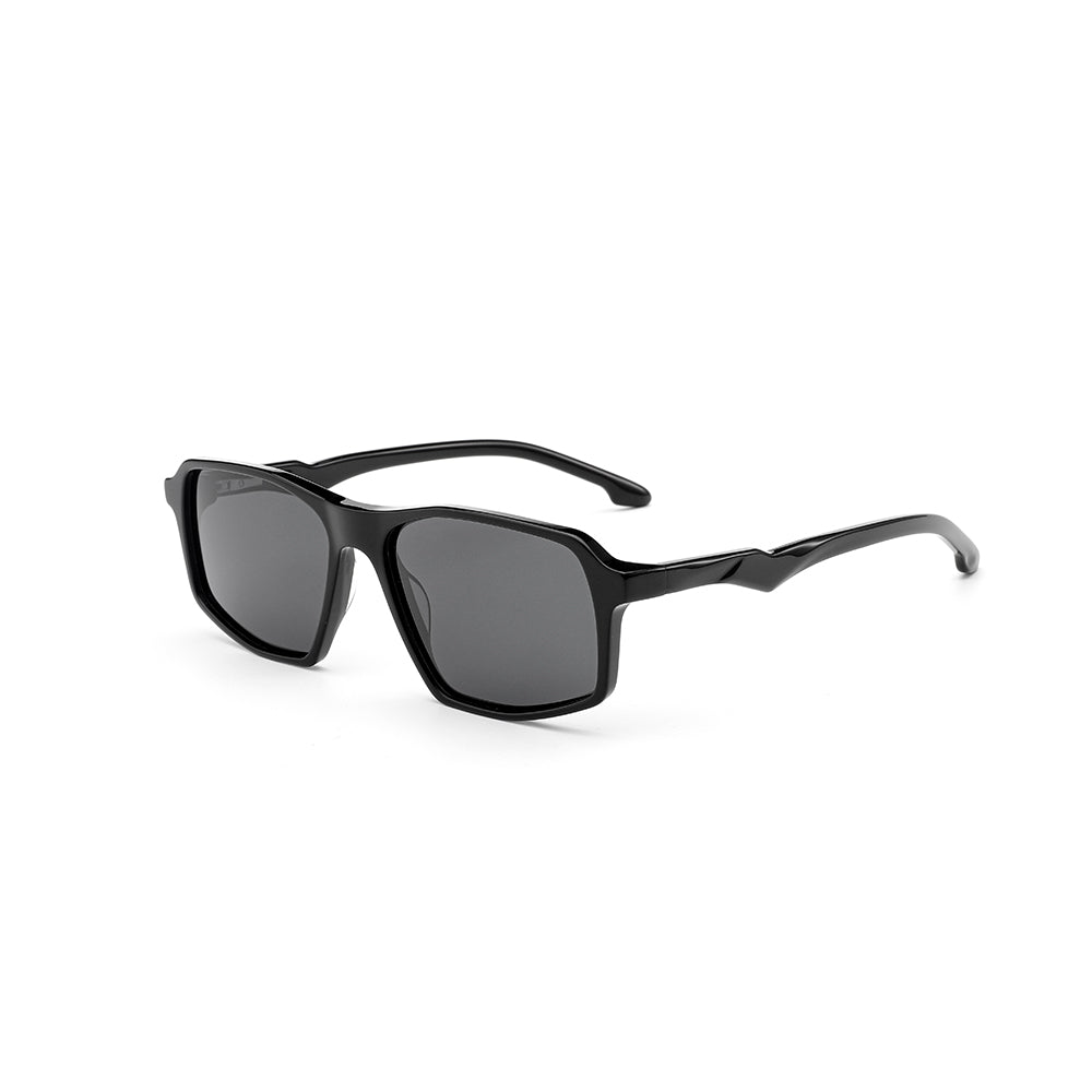 MCROONS Angular Black Sport Sunglasses — Fashion Unisex Style | Black, Matte Black, Blue, Matte Blue and Gray