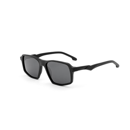 MCROONS Angular Black Sport Sunglasses — Fashion Unisex Style | Black, Matte Black, Blue, Matte Blue and Gray