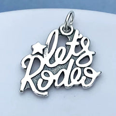 Vintage Retro Style Emotion Shape Let'S Rodeo Fine Jewelry Pendant & Charm