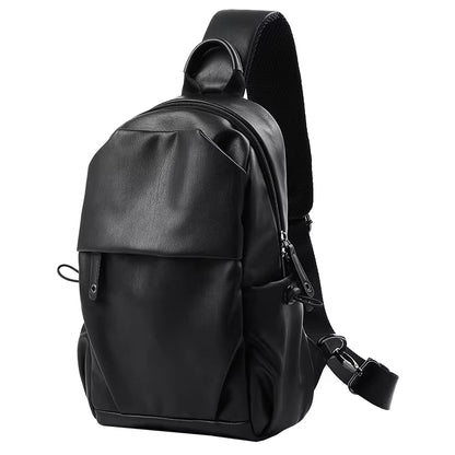 Waterproof anti Theft PU Leather Chest Bags for Men Crossbody Sling Bags - MCROONS.COM