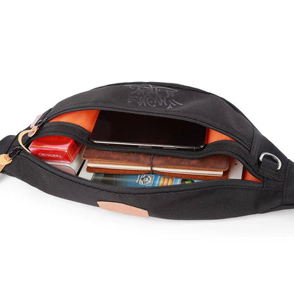 Waterproof Crossbody Shoulder Bag Leather Waist Bag Rinoneras Sacs Banane Women Mens Water Proof Polyester Waist Bag Big Zipper - MCROONS.COM