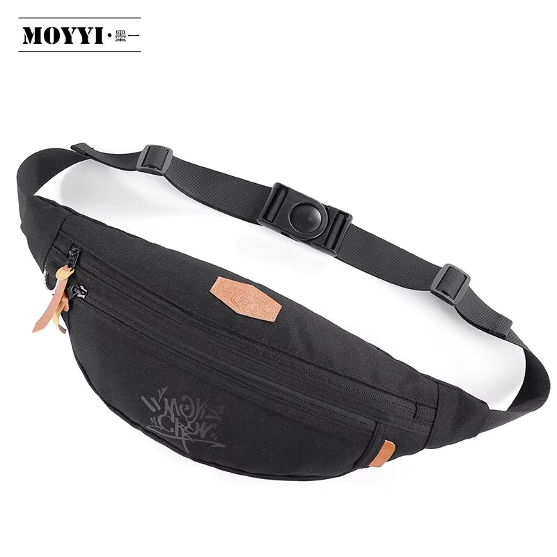 Waterproof Crossbody Shoulder Bag Leather Waist Bag Rinoneras Sacs Banane Women Mens Water Proof Polyester Waist Bag Big Zipper - MCROONS.COM