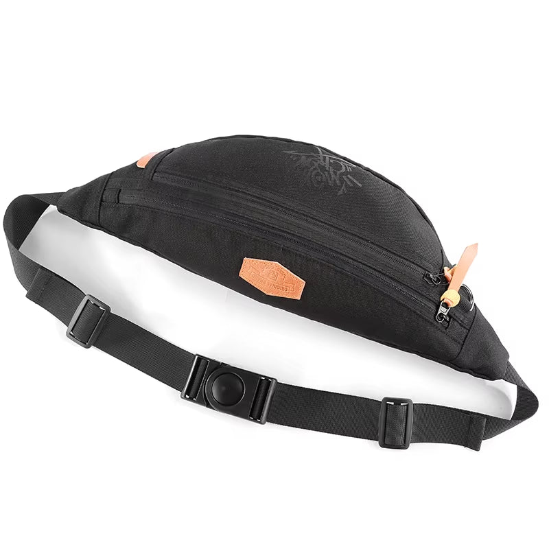 Waterproof Crossbody Shoulder Bag Leather Waist Bag Rinoneras Sacs Banane Women Mens Water Proof Polyester Waist Bag Big Zipper - MCROONS.COM