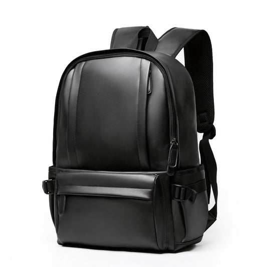 Waterproof PU Leather Bags for Men'S Backpack Bag School Leather Laptop Backpack - MCROONS.COM