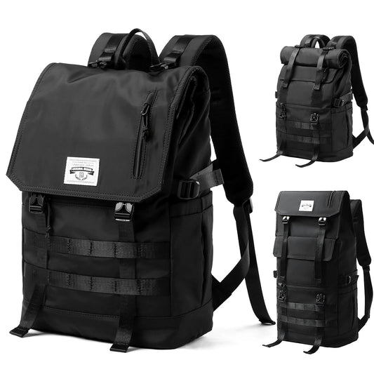 Wholesale anti Theft Expandable Rucksack Travel 17' Laptop Backpack Convertible Techwear Roll Top Backpack - MCROONS.COM