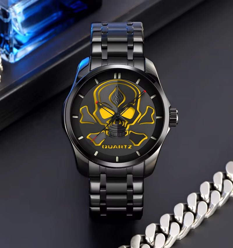 Wholesale SKMEI Skeleton Skull Hollow Face Fashion Sport Customize OEM Factory Men Quartz Watch Wrist - MCROONS.COM
