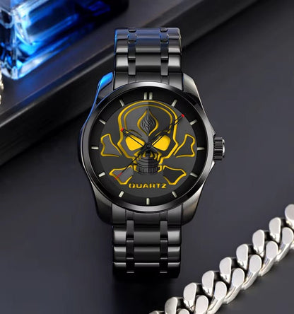 Wholesale SKMEI Skeleton Skull Hollow Face Fashion Sport Customize OEM Factory Men Quartz Watch Wrist - MCROONS.COM