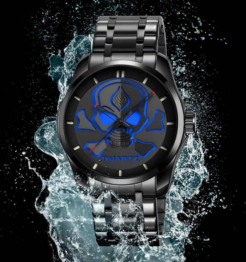 Wholesale SKMEI Skeleton Skull Hollow Face Fashion Sport Customize OEM Factory Men Quartz Watch Wrist - MCROONS.COM