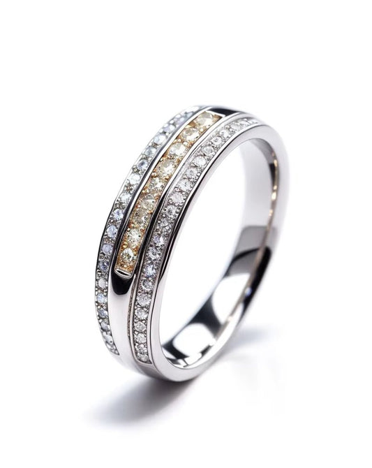 Women'S 925 Sterling Silver Rings with Zircon Stone Rhodium Plated for Parties Jewelry - MCROONS.COM