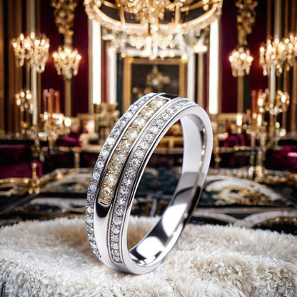 Women'S 925 Sterling Silver Rings with Zircon Stone Rhodium Plated for Parties Jewelry - MCROONS.COM