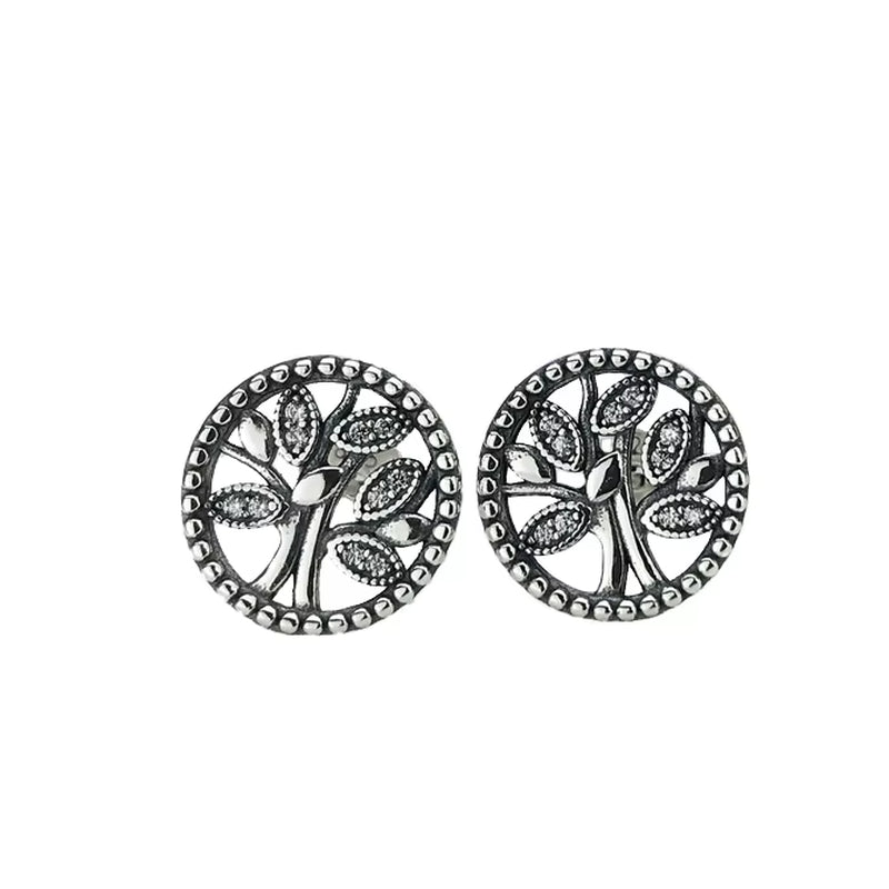 Women'S Fine Jewelry Sterling Silver Tree of Life Earrings - MCROONS.COM