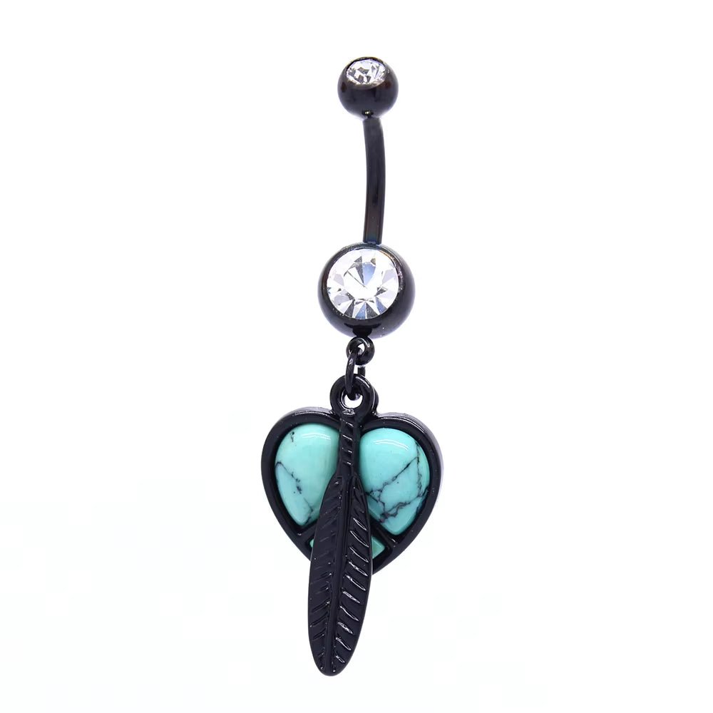 Xinfocus 2024 Hot Selling 14K Solid Gold Stainless Steel Wholesale Flower Heart Star Belly Navel Rings Body Piercing Jewelry - MCROONS.COM