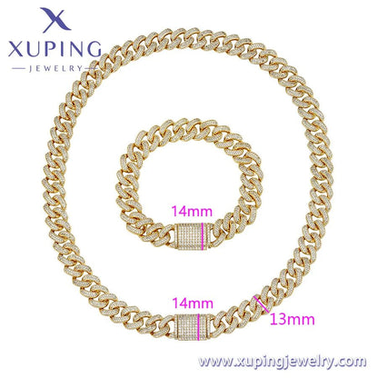 Xuping Hip Pop Jhigh Quality Stainless Steel Diamonds Cuban Chain Bracelet Urban Jewelry Mens Cuban Link Bracelet - MCROONS.COM