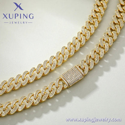 Xuping Hip Pop Jhigh Quality Stainless Steel Diamonds Cuban Chain Bracelet Urban Jewelry Mens Cuban Link Bracelet - MCROONS.COM