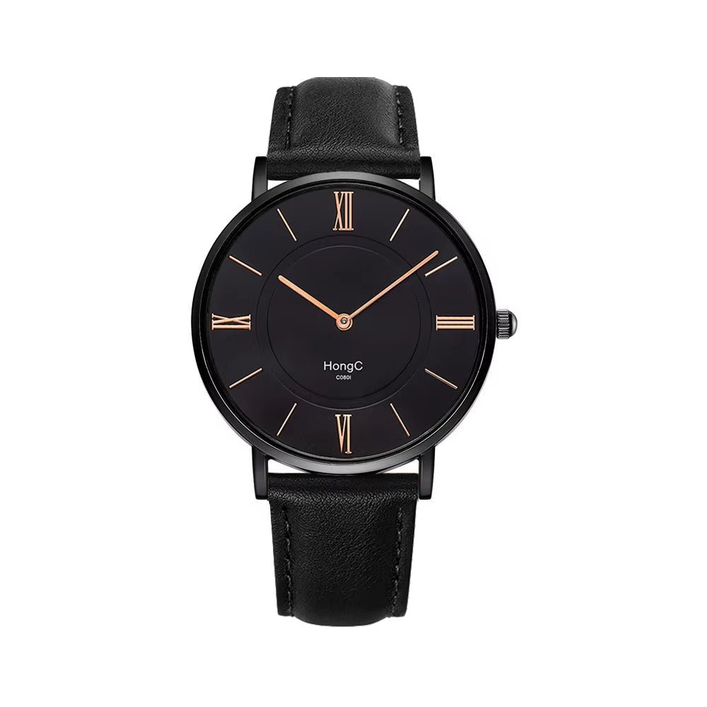 YAZOLE D Hot Selling Modern Men Black Quartz Watches Minimalist Case Waterproof Custom Wristwatches Relojes - MCROONS.COM