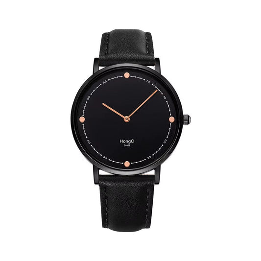YAZOLE D Luxury Black Silver Case Custom Men Quartz Watches Two Pointers Minimalist Waterproof Wristwatch Factory Sale - MCROONS.COM