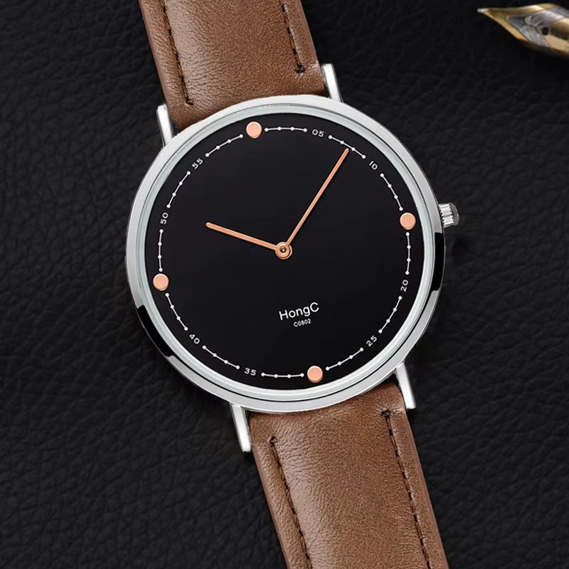 YAZOLE D Luxury Black Silver Case Custom Men Quartz Watches Two Pointers Minimalist Waterproof Wristwatch Factory Sale - MCROONS.COM