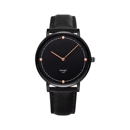 YAZOLE D Luxury Black Silver Case Custom Men Quartz Watches Two Pointers Minimalist Waterproof Wristwatch Factory Sale - MCROONS.COM