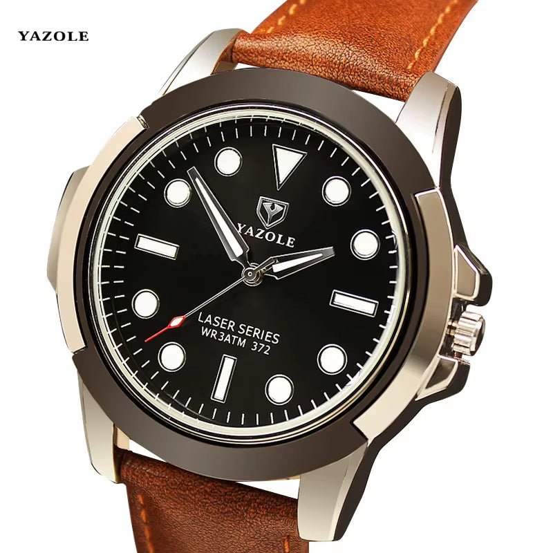 YAZOLE D Luxury Mens Watches Sport Style Hot Sale Factory Custom Logo Quartz Watch Classic Leather Wristwatch Wholesale - MCROONS.COM